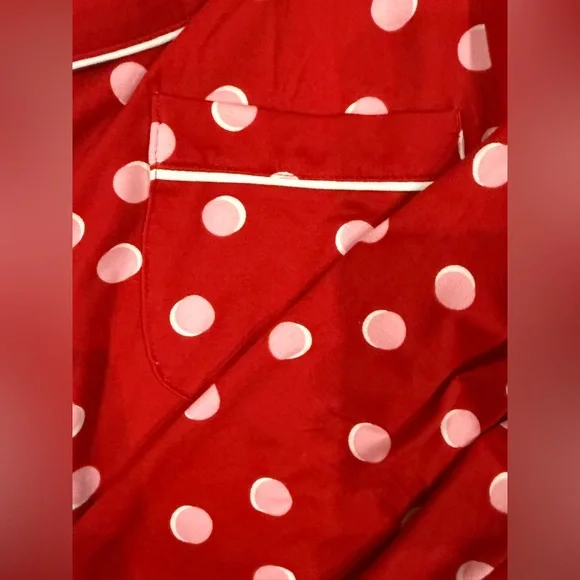 Kate Spade Red Polka Dot Pajama Top - Picture 3 of 7